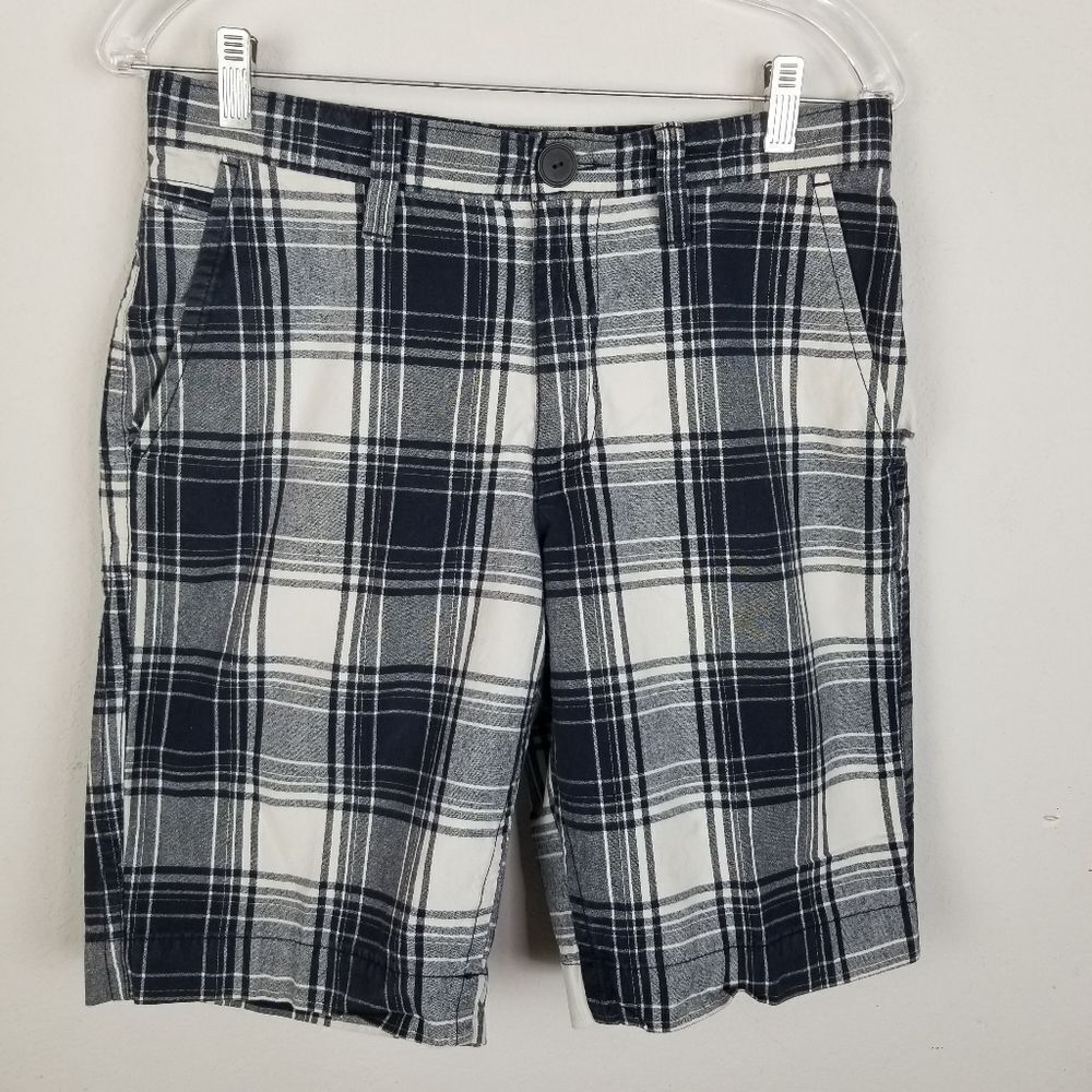 Sonoma Lifestyles Blue and White Plaid Shorts Size 30